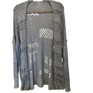 Unbranded Sky Blue XLarge Knit Open Weave‎ Cardigan Sweater